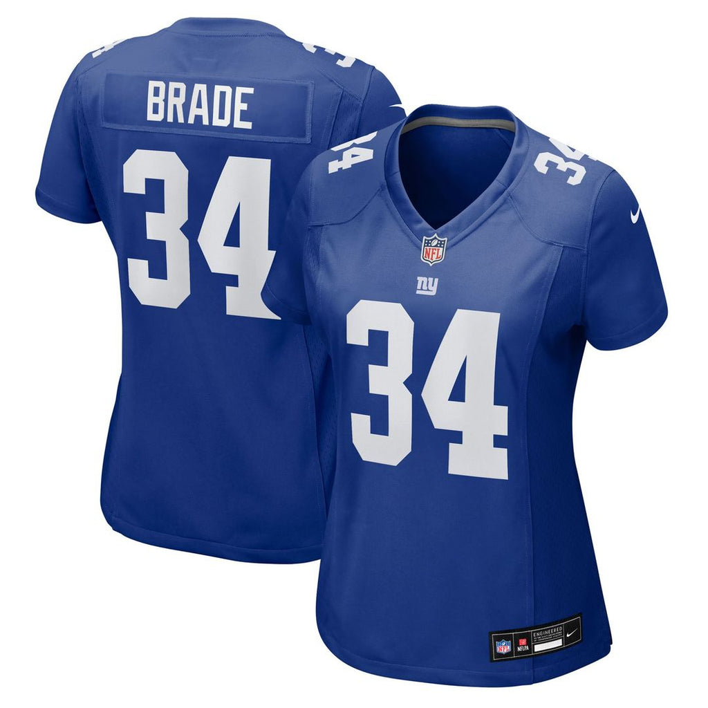 Beau Brade New York Giants Nike Women's Team Game Jersey - Royal Official NFL Team Apparel Football Fan Gear