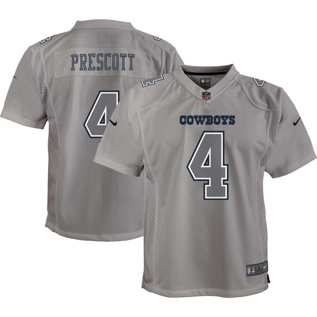 Dak Prescott Dallas Cowboys Nike Youth Atmosphere Game Jersey - Gray Official NFL Team Apparel Football Fan Gear