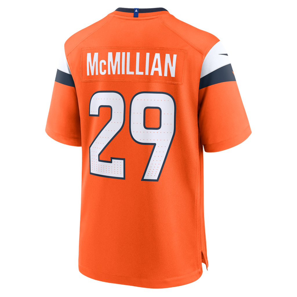 Ja'Quan McMillian Denver Broncos Nike Team Game Jersey - Orange Official NFL Team Apparel Football Fan Gear