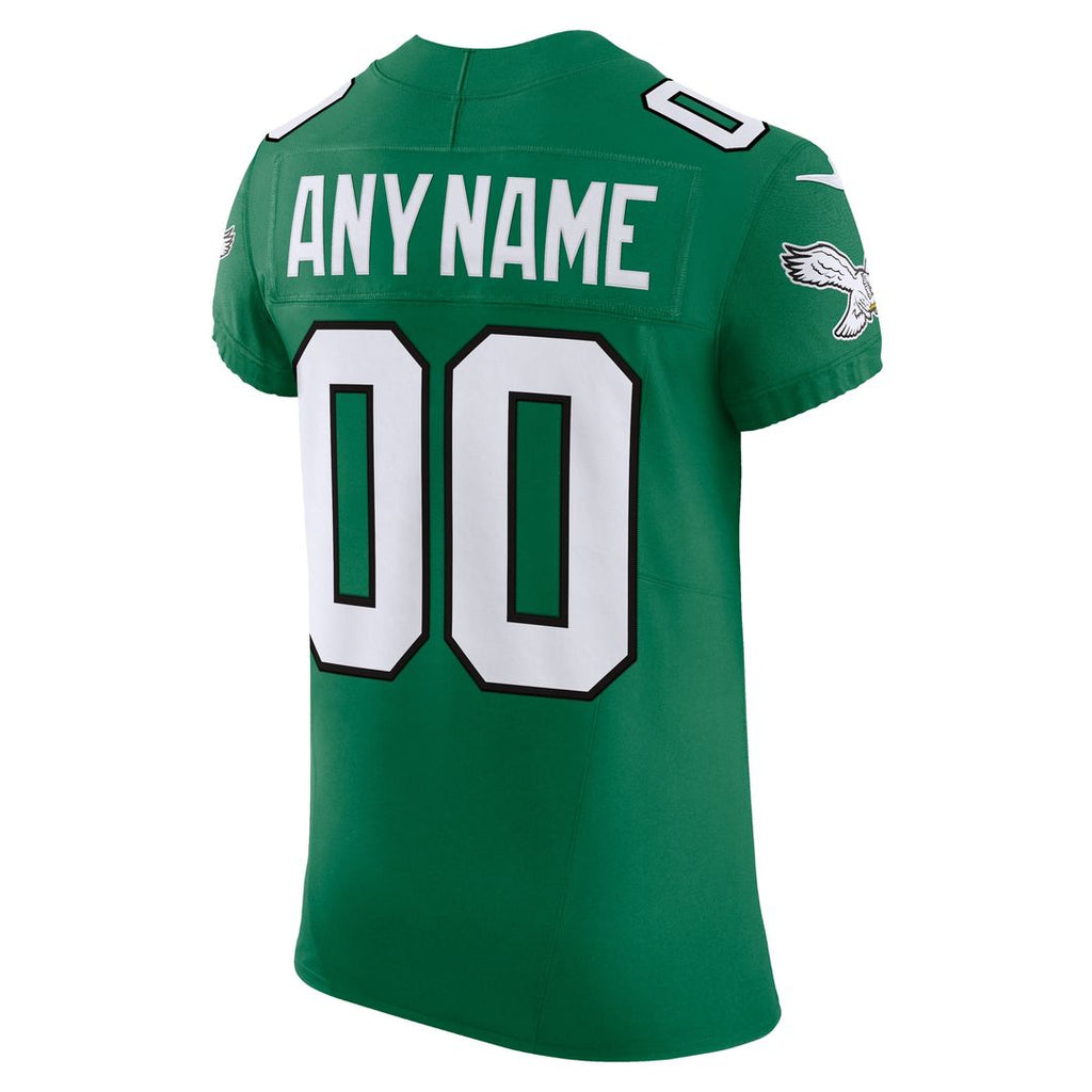 Philadelphia Eagles Nike 2nd Alternate Vapor F.U.S.E. Elite Custom Jersey - Kelly Green Official NFL Team Apparel Football Fan Gear