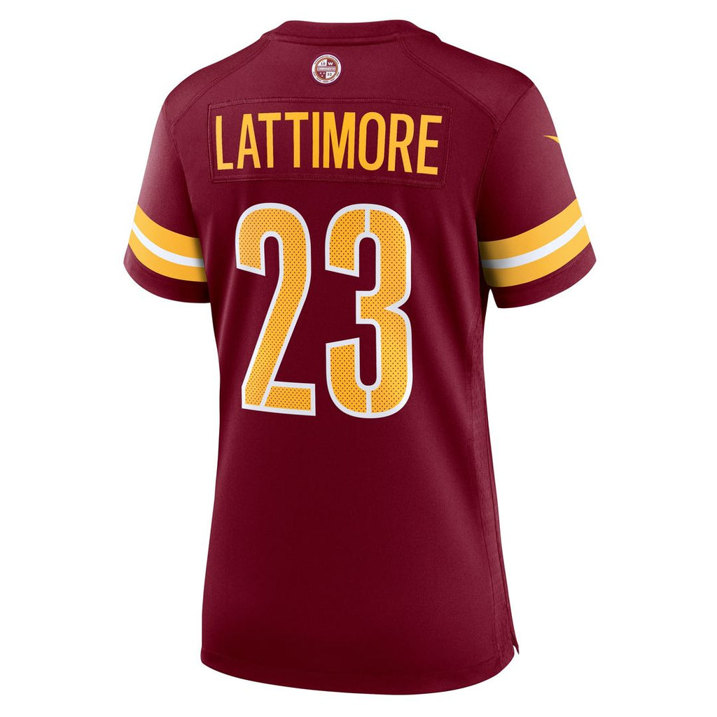 Marshon Lattimore Washington Commanders Nike Women's Team Game Jersey - Burgundy Official NFL Team Apparel Football Fan Gear