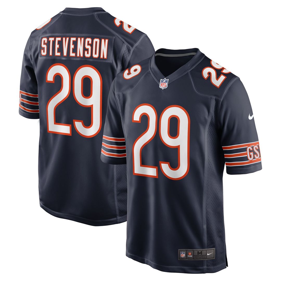 Tyrique Stevenson Chicago Bears Nike Game Jersey - Navy Official NFL Team Apparel Football Fan Gear