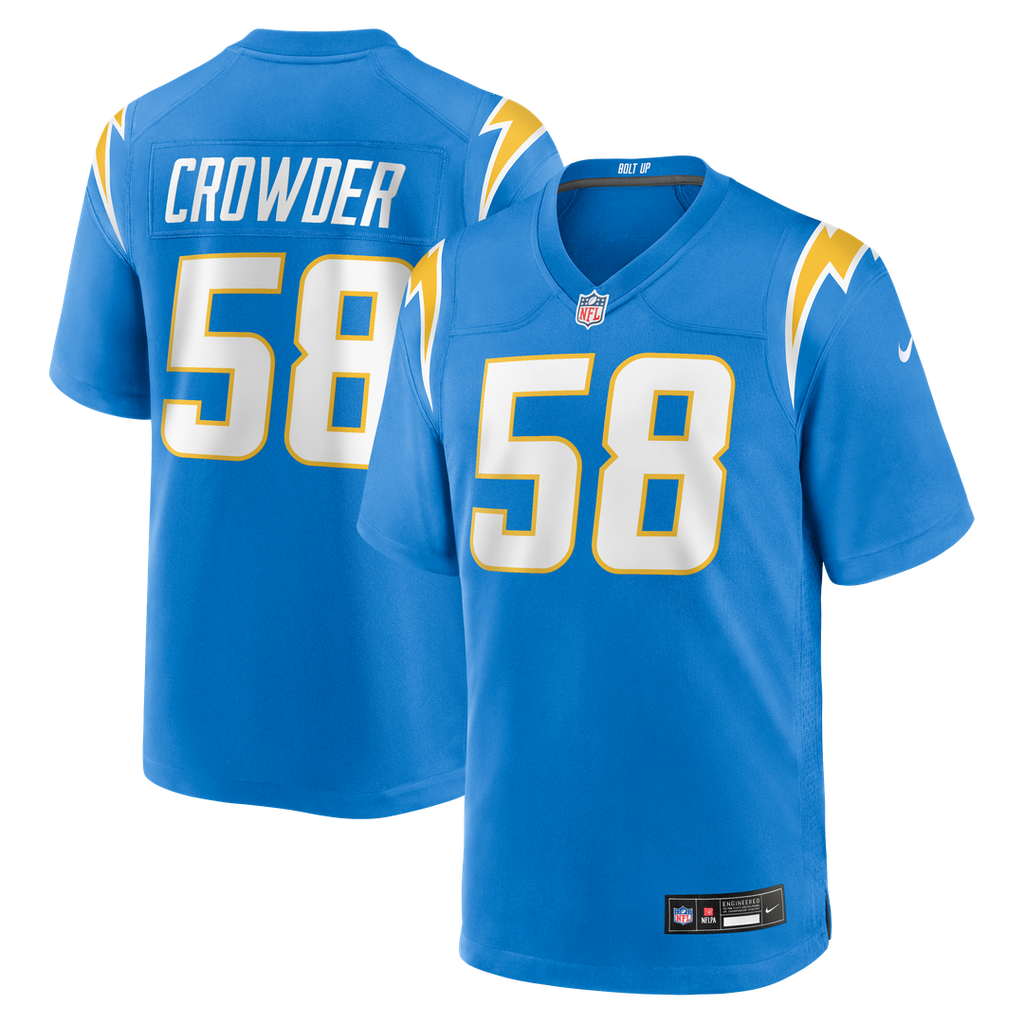 Tae Crowder Los Angeles Chargers Nike Team Game Jersey - Powder Blue Official NFL Team Apparel Football Fan Gear