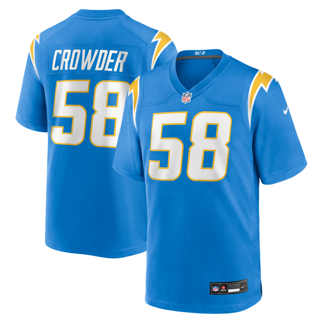 Tae Crowder Los Angeles Chargers Nike Team Game Jersey - Powder Blue Official NFL Team Apparel Football Fan Gear