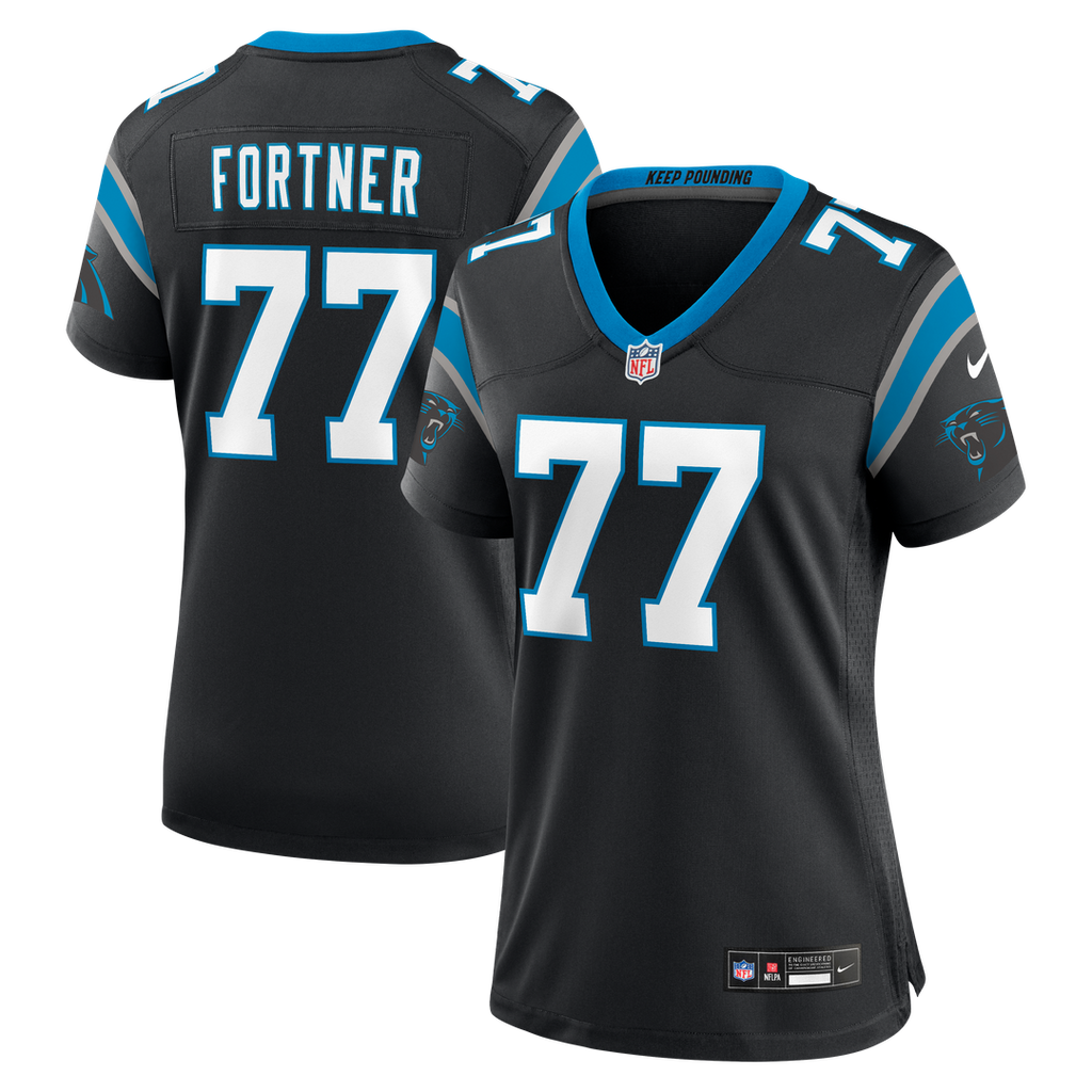 Luke Fortner Carolina Panthers Nike Women's Team Game Jersey - Black Official NFL Team Apparel Football Fan Gear