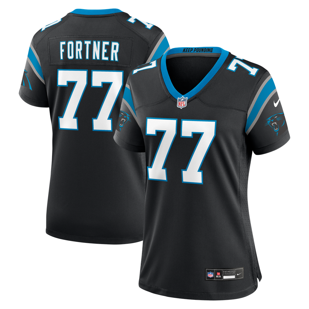 Luke Fortner Carolina Panthers Nike Women's Team Game Jersey - Black Official NFL Team Apparel Football Fan Gear