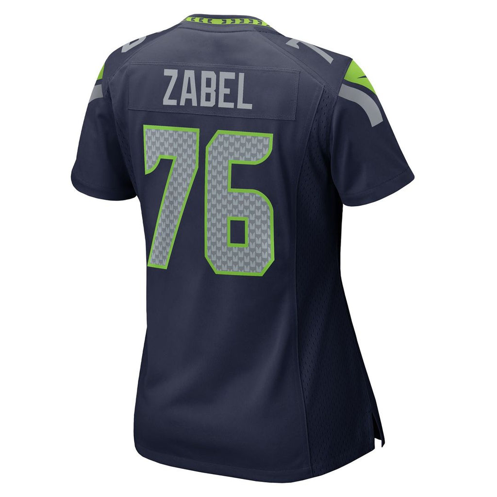 Grey Zabel Seattle Seahawks Nike Women's Team Game Jersey - College Navy Official NFL Team Apparel Football Fan Gear