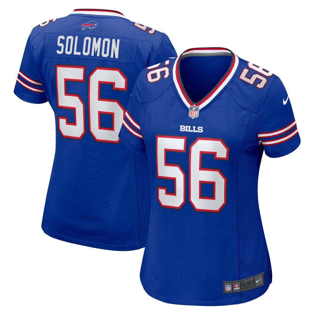Javon Solomon Buffalo Bills Nike Women's Game Jersey - Royal Official NFL Team Apparel Football Fan Gear