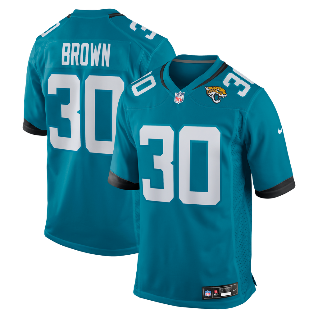 Montaric Brown Jacksonville Jaguars Nike Game Player Jersey - Teal Official NFL Team Apparel Football Fan Gear