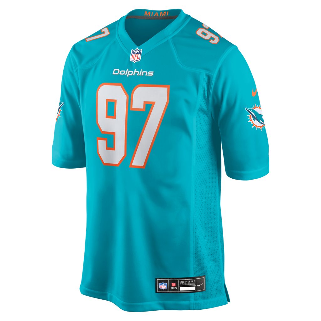 Rashard Lawrence Miami Dolphins Nike Team Game Jersey - Aqua Official NFL Team Apparel Football Fan Gear