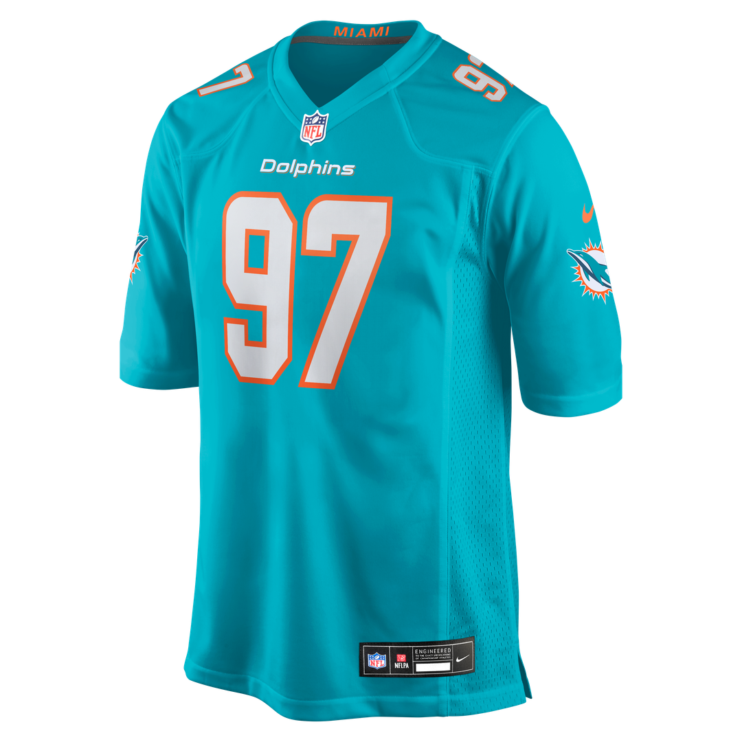 Rashard Lawrence Miami Dolphins Nike Team Game Jersey - Aqua Official NFL Team Apparel Football Fan Gear