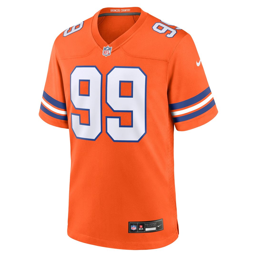 Zach Allen Denver Broncos Nike Alternate Game Jersey - Orange Official NFL Team Apparel Football Fan Gear