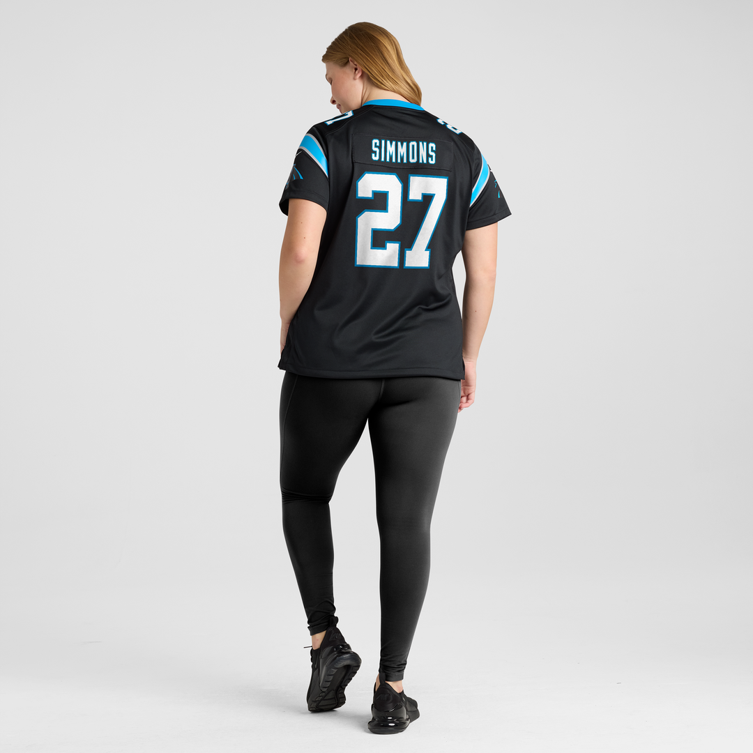 Isaiah Simmons Carolina Panthers Nike Women's Team Game Jersey - Black Official NFL Team Apparel Football Fan Gear