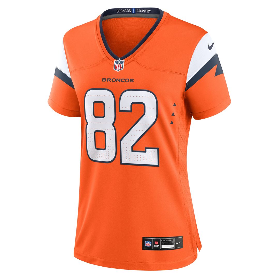 Adam Trautman Denver Broncos Nike Women's Team Game Jersey - Orange Official NFL Team Apparel Football Fan Gear