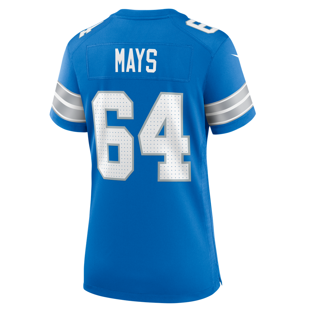 Cade Mays Detroit Lions Nike Women's Team Game Jersey - Blue Official NFL Team Apparel Football Fan Gear