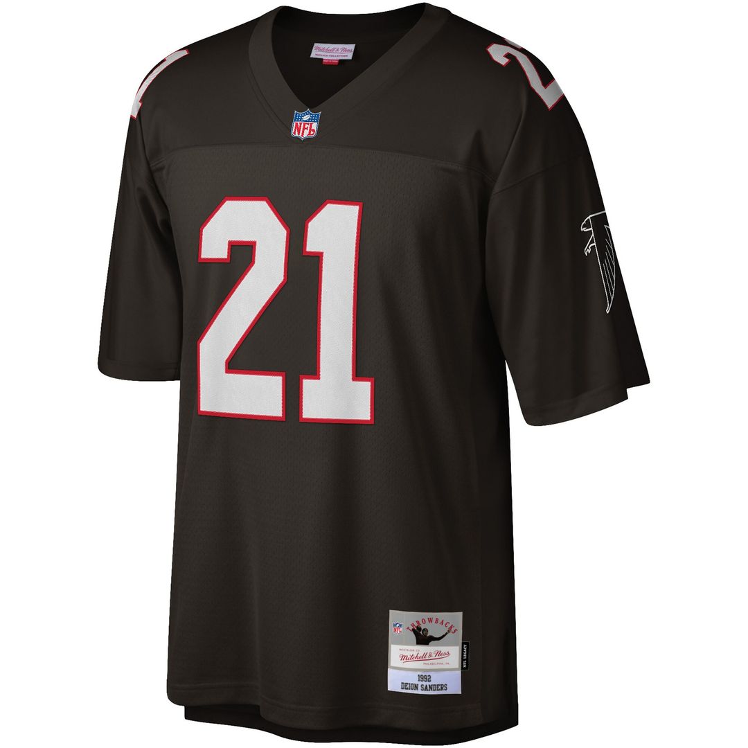 Deion Sanders Atlanta Falcons Mitchell & Ness Legacy Replica Jersey - White Official NFL Team Apparel Football Fan Gear