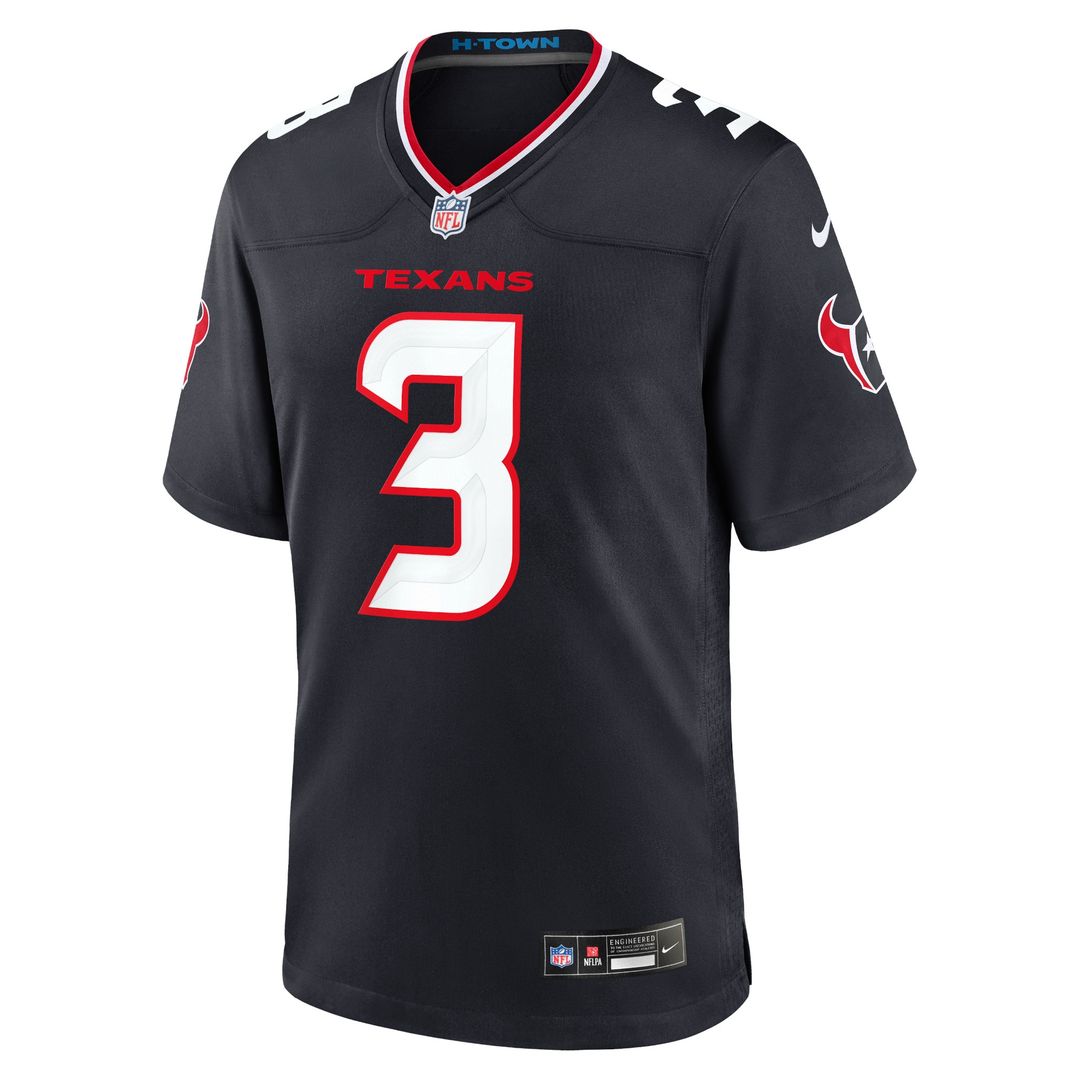 Tank Dell Houston Texans Nike Game Jersey - White Official NFL Team Apparel Football Fan Gear