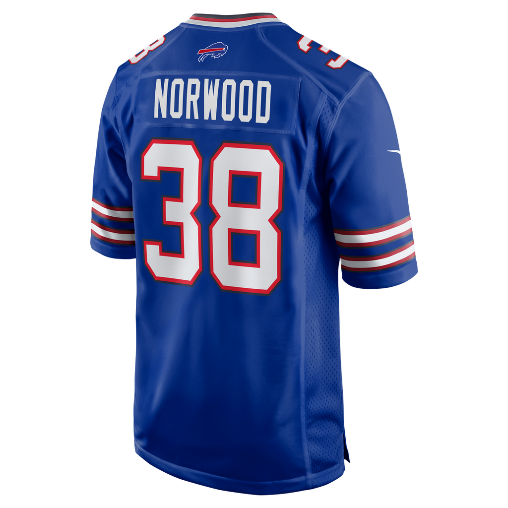 Tre Norwood Buffalo Bills Nike Team Game Jersey - Royal Official NFL Team Apparel Football Fan Gear