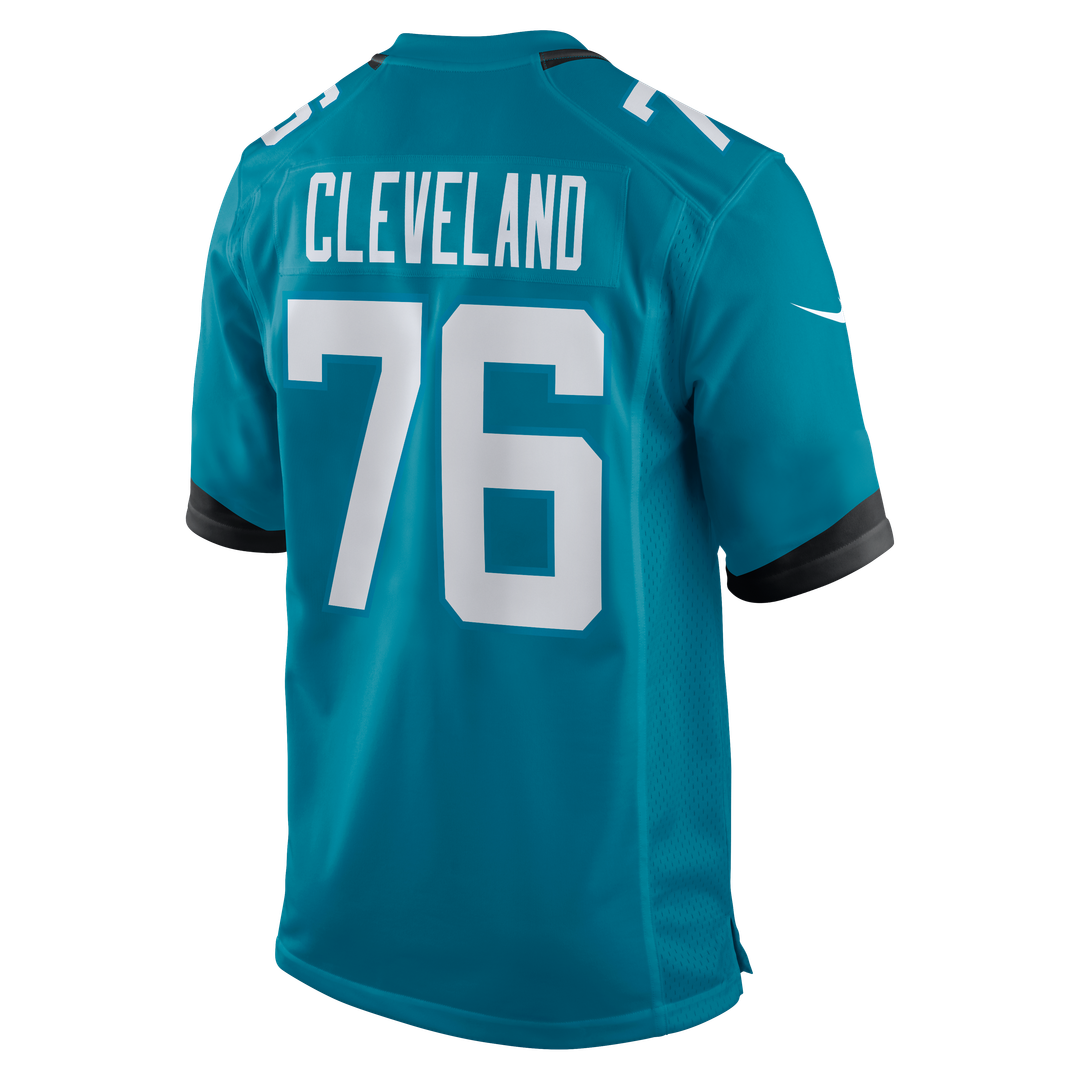 Ezra Cleveland Jacksonville Jaguars Nike Game Jersey - Teal Official NFL Team Apparel Football Fan Gear