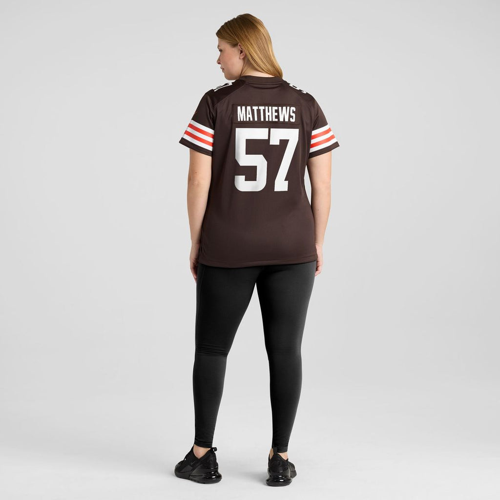 Clay Matthews Cleveland Browns Nike Women's Game Retired Player Jersey - Brown Official NFL Team Apparel Football Fan Gear