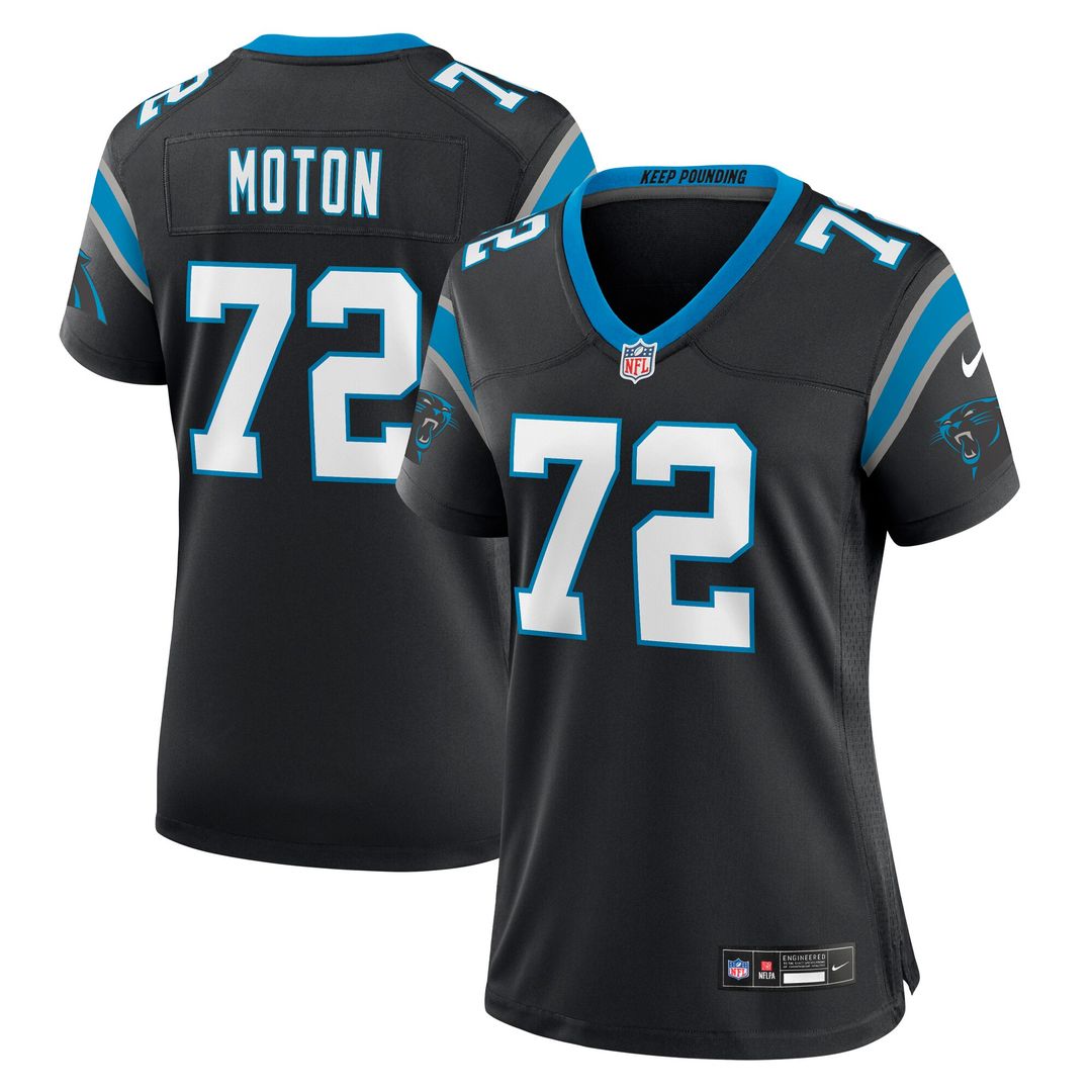 Taylor Moton Carolina Panthers Nike Women's Team Game Jersey - Black Official NFL Team Apparel Football Fan Gear