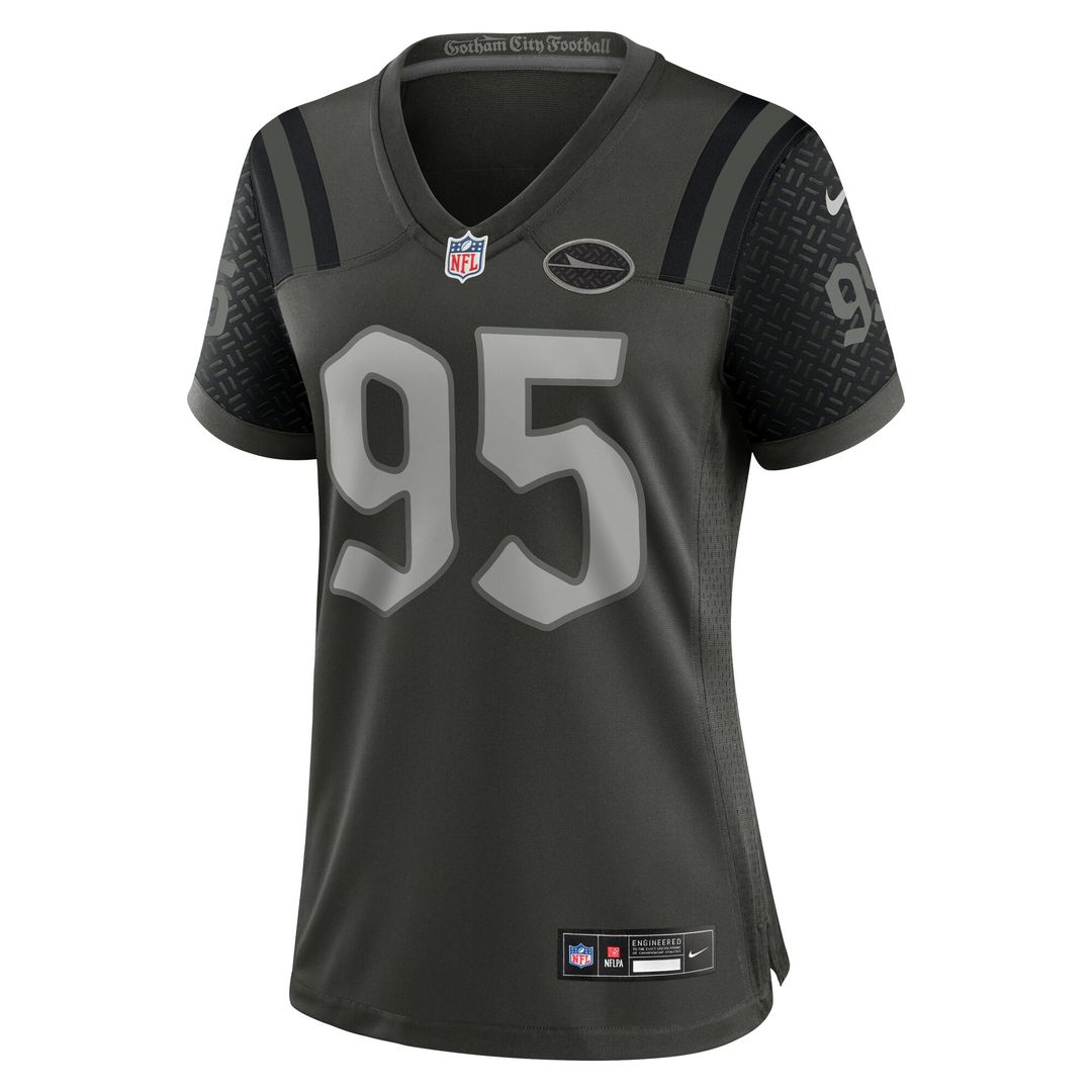 Quinnen Williams New York Jets Nike Women's 2025 Rivalries Collection Game Jersey - Gotham Green Official NFL Team Apparel Football Fan Gear