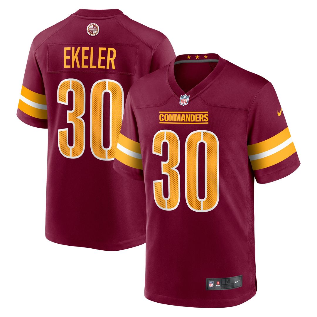 Austin Ekeler Washington Commanders Nike Game Player Jersey - Burgundy Official NFL Team Apparel Football Fan Gear