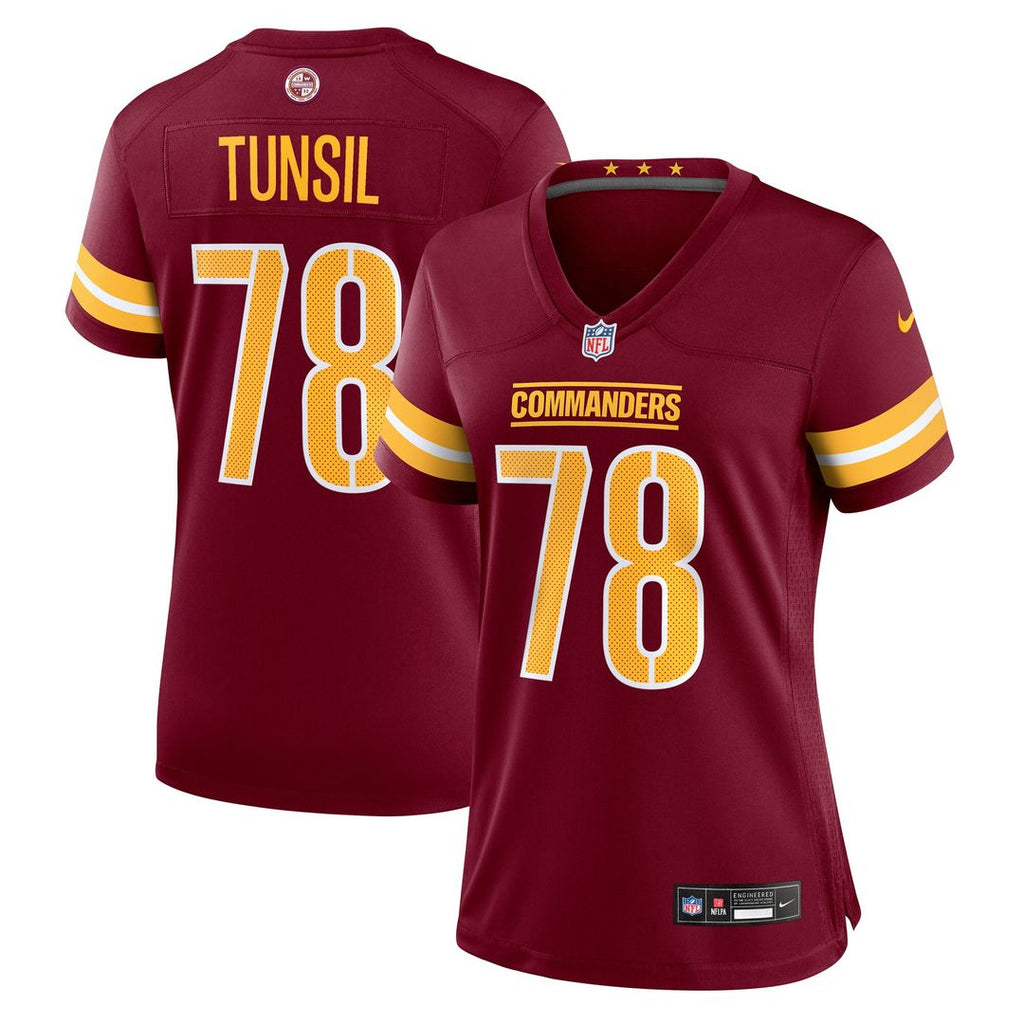 Laremy Tunsil Washington Commanders Nike Women's Team Game Jersey - Burgundy Official NFL Team Apparel Football Fan Gear