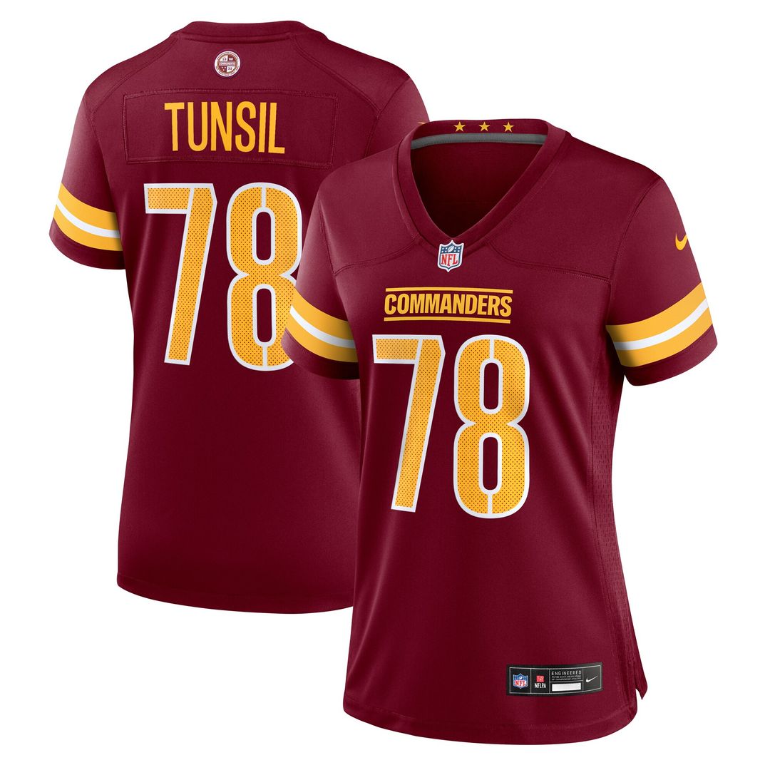 Laremy Tunsil Washington Commanders Nike Women's Team Game Jersey - Burgundy Official NFL Team Apparel Football Fan Gear