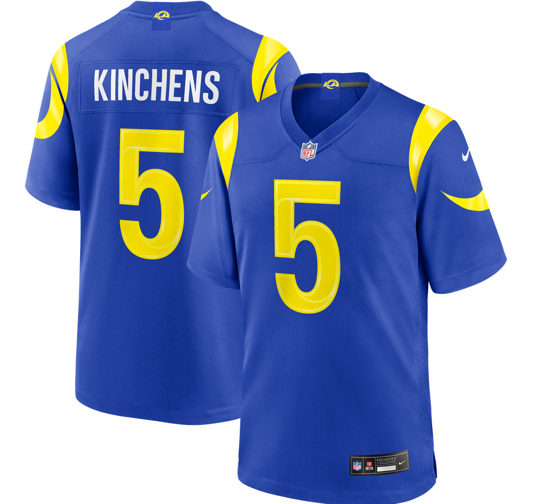 Kamren Kinchens Los Angeles Rams Nike Team Game Jersey - Royal Official NFL Team Apparel Football Fan Gear