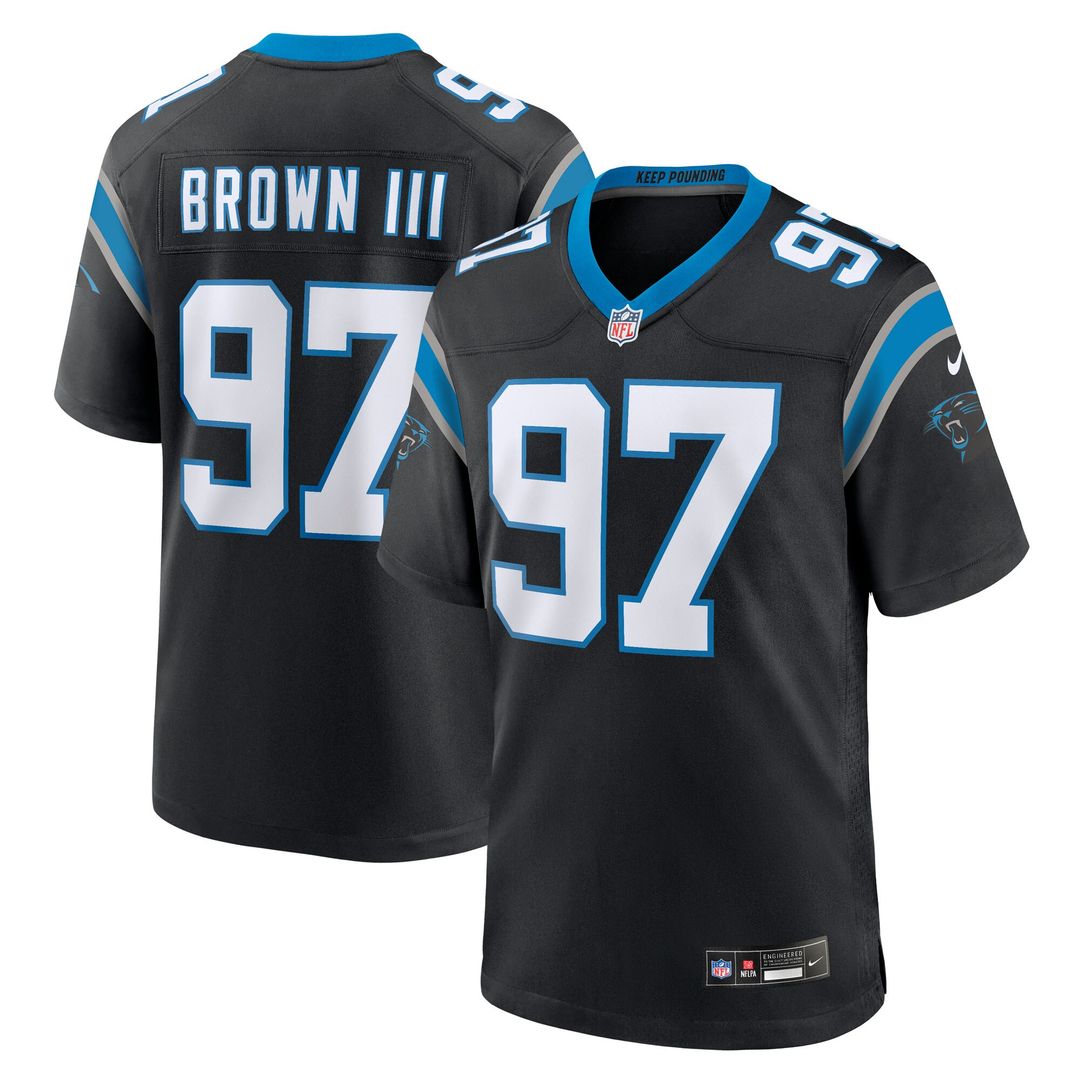 Bobby Brown III Carolina Panthers Nike Team Game Jersey - Black Official NFL Team Apparel Football Fan Gear