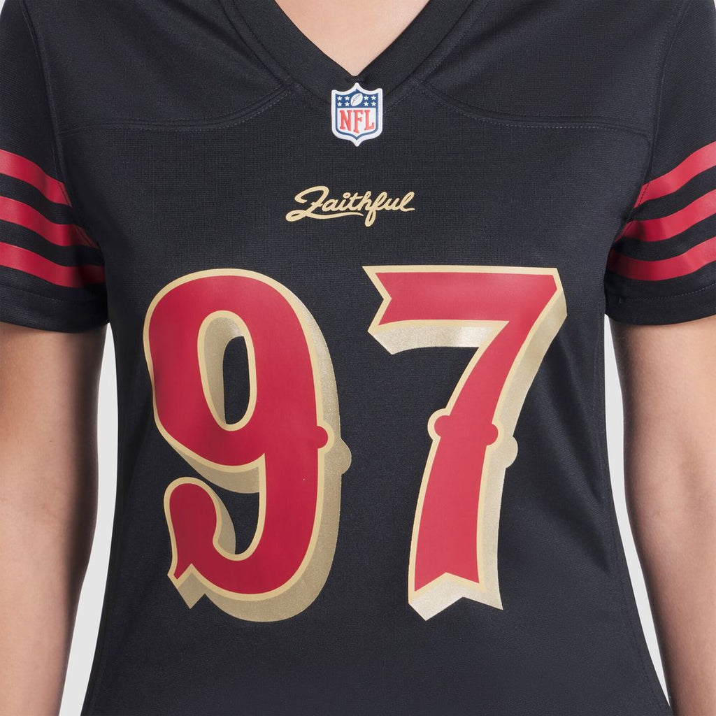 Nick Bosa San Francisco 49ers Nike Women's 2025 Rivalries Collection Game Jersey - Black Official NFL Team Apparel Football Fan Gear