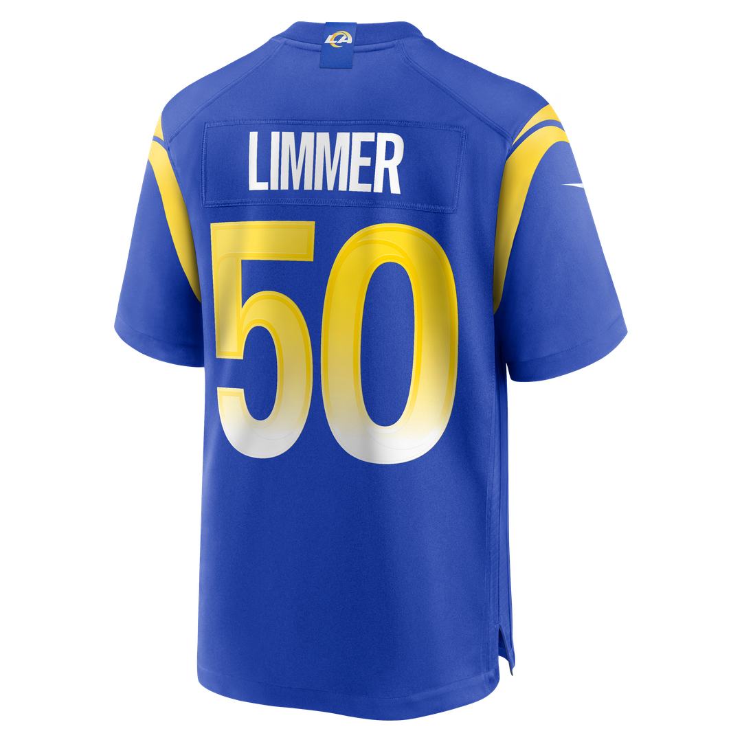 Beaux Limmer Los Angeles Rams Nike Team Game Jersey - Royal Official NFL Team Apparel Football Fan Gear