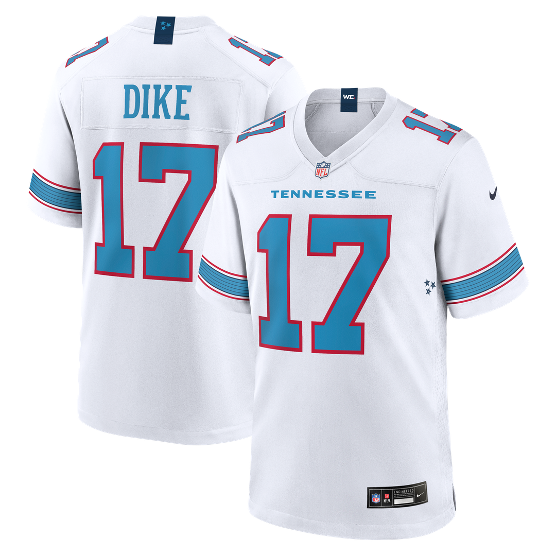 Chimere Dike Tennessee Titans Nike Game Jersey - White Official NFL Team Apparel Football Fan Gear