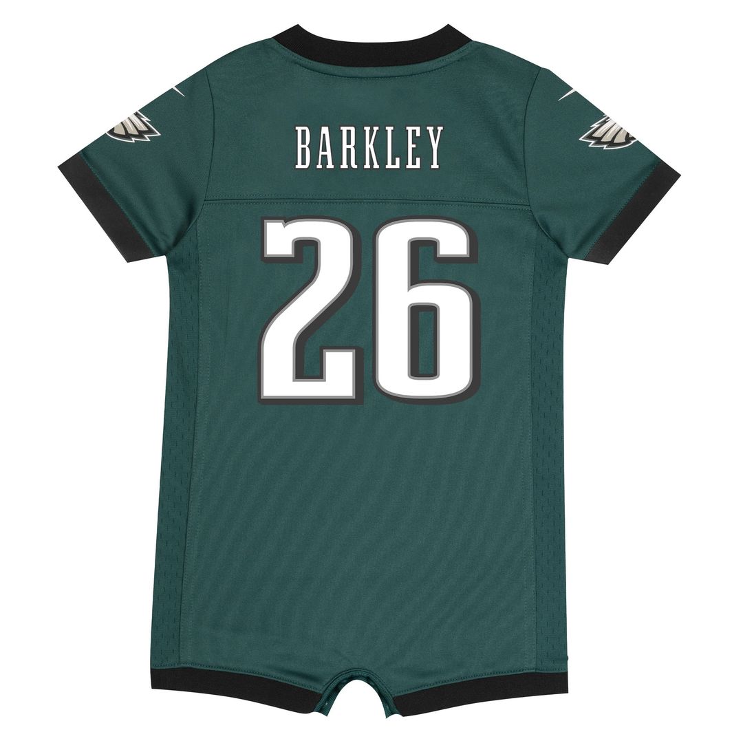 Saquon Barkley Philadelphia Eagles Nike Newborn & Infant Game Romper Jersey - Midnight Green Official NFL Team Apparel Football Fan Gear