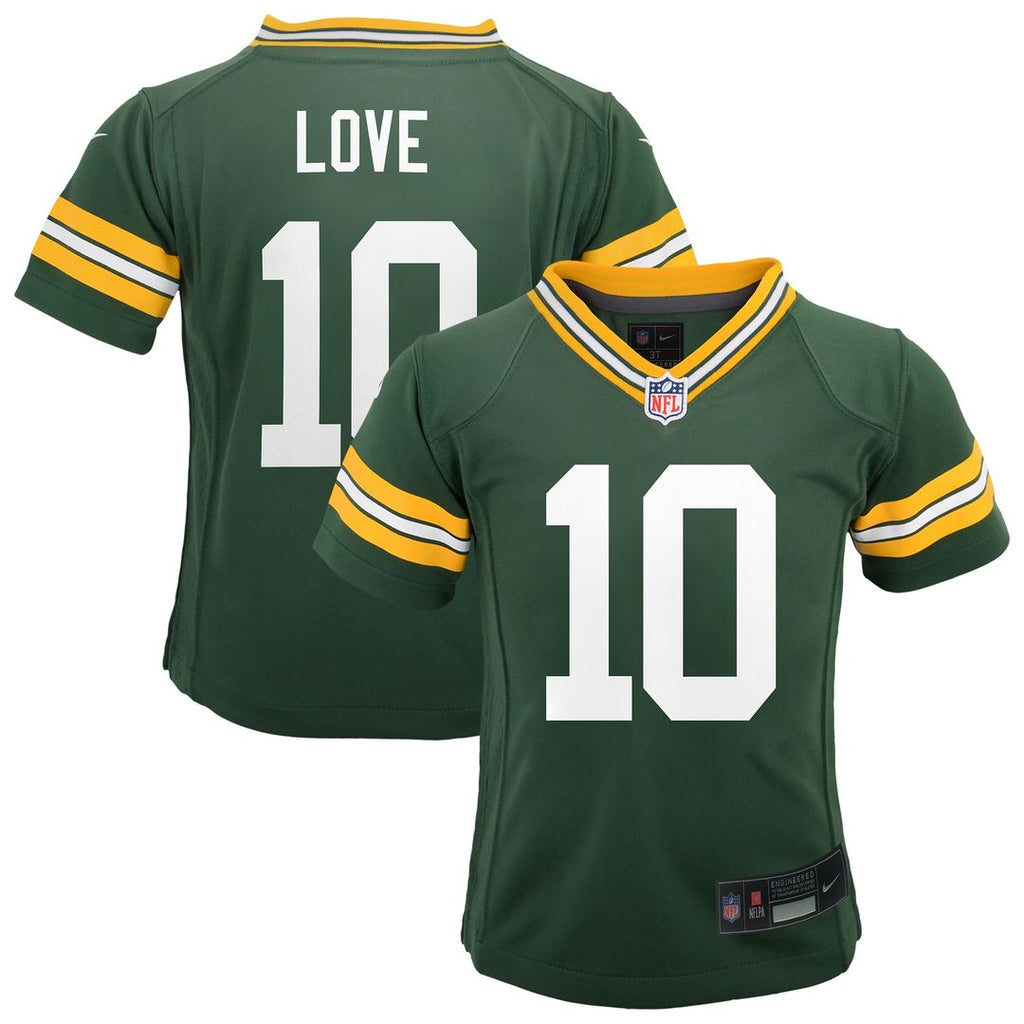 Jordan Love Green Bay Packers Nike Preschool Team Player Game Jersey - Green Official NFL Team Apparel Football Fan Gear