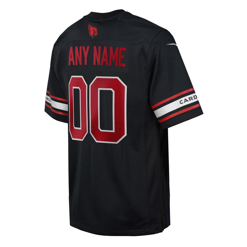 Arizona Cardinals Nike Youth Alternate Custom Game Jersey - Black Official NFL Team Apparel Football Fan Gear