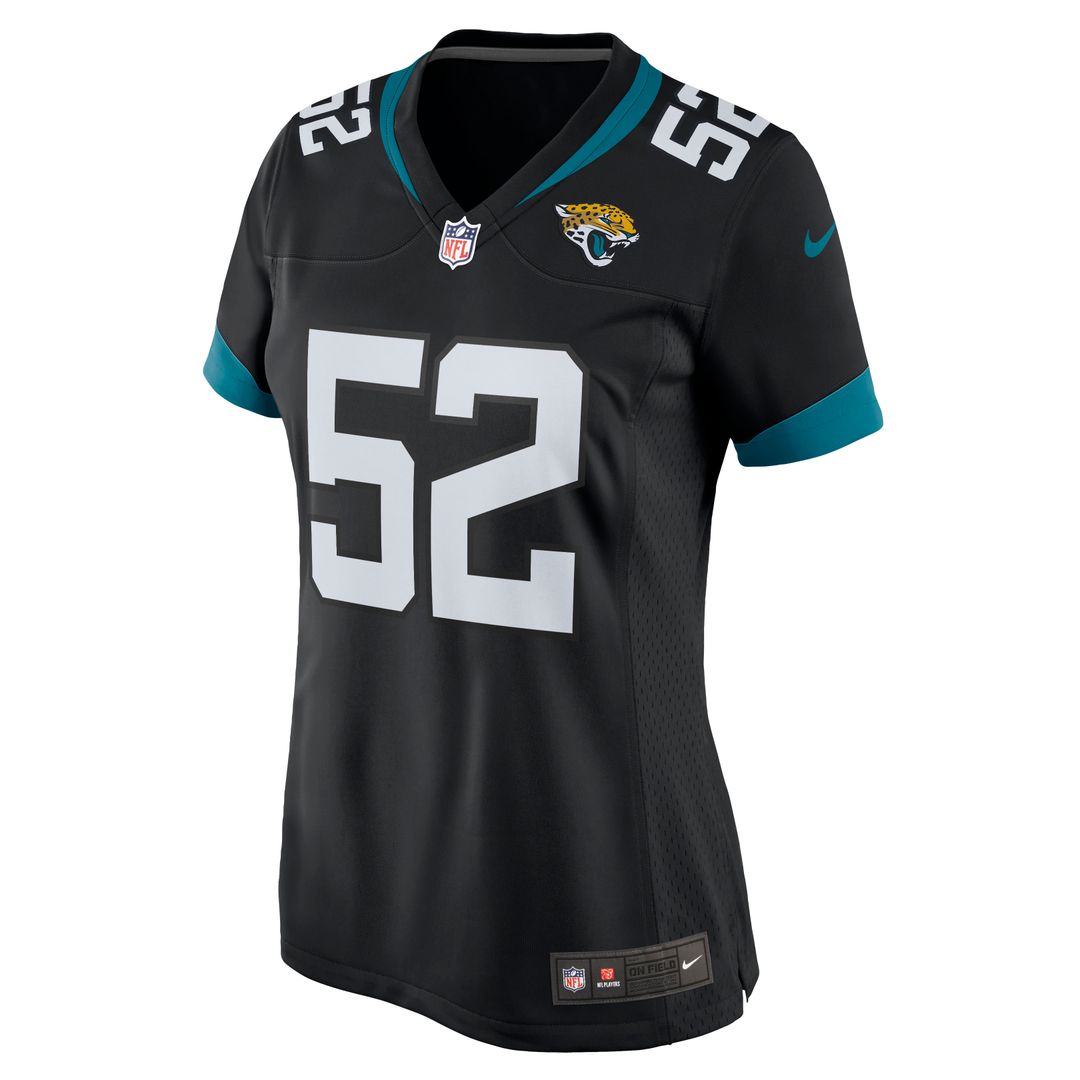 DaVon Hamilton Jacksonville Jaguars Nike Women's Game Jersey - Black Official NFL Team Apparel Football Fan Gear