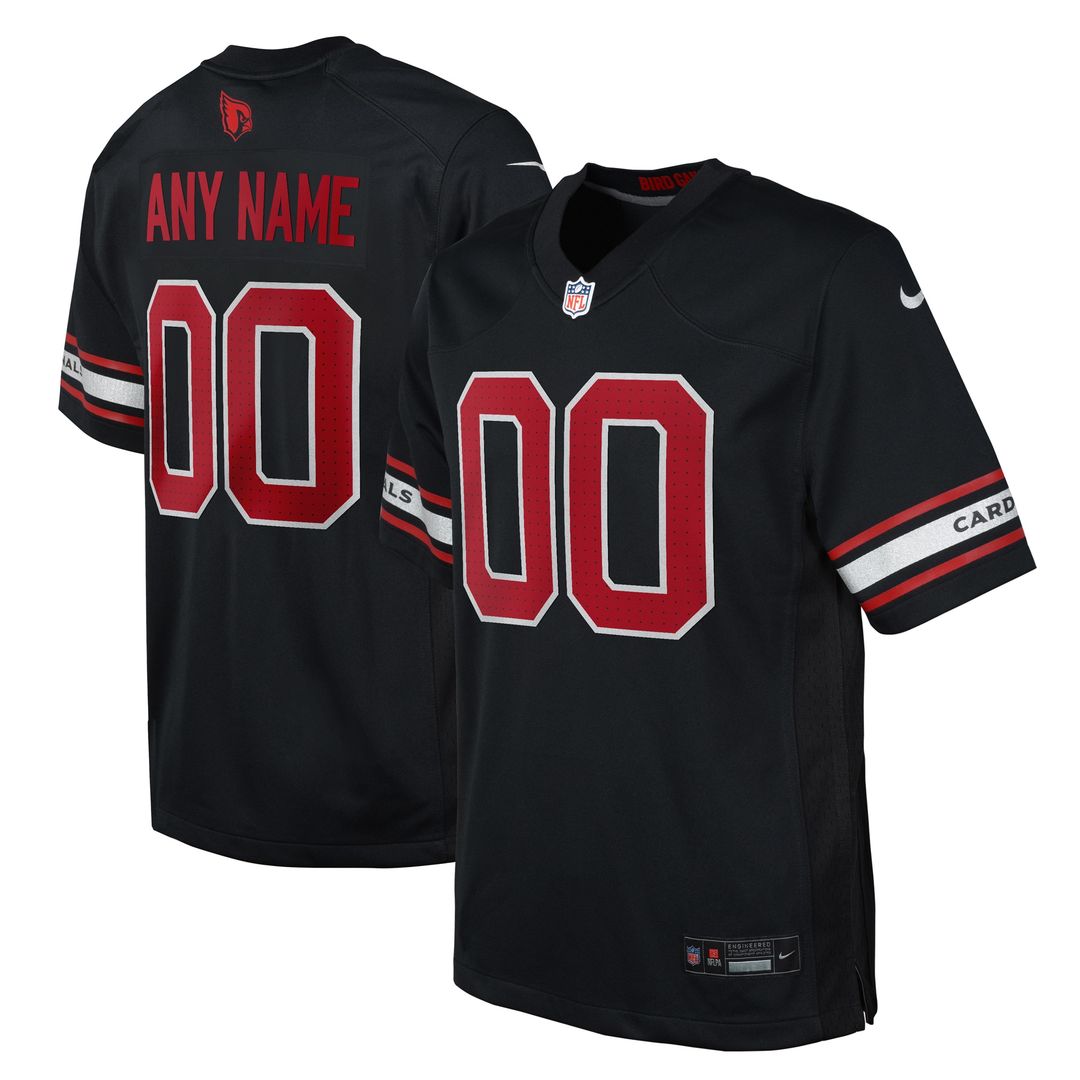 Arizona Cardinals Nike Youth Alternate Custom Game Jersey - Black Official NFL Team Apparel Football Fan Gear
