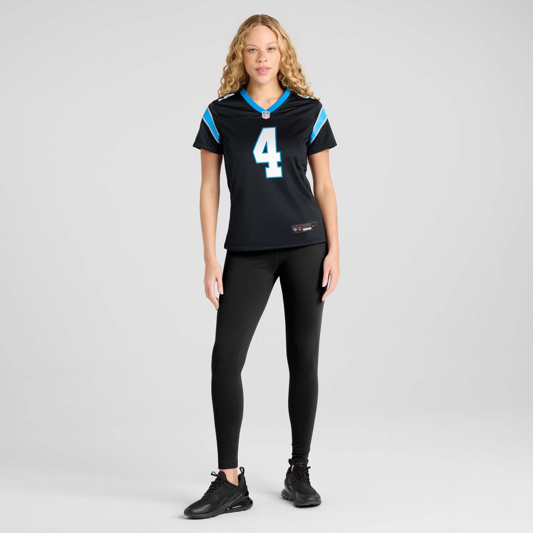 Tetairoa McMillan Carolina Panthers Nike Women's Team Game Jersey - Black Official NFL Team Apparel Football Fan Gear