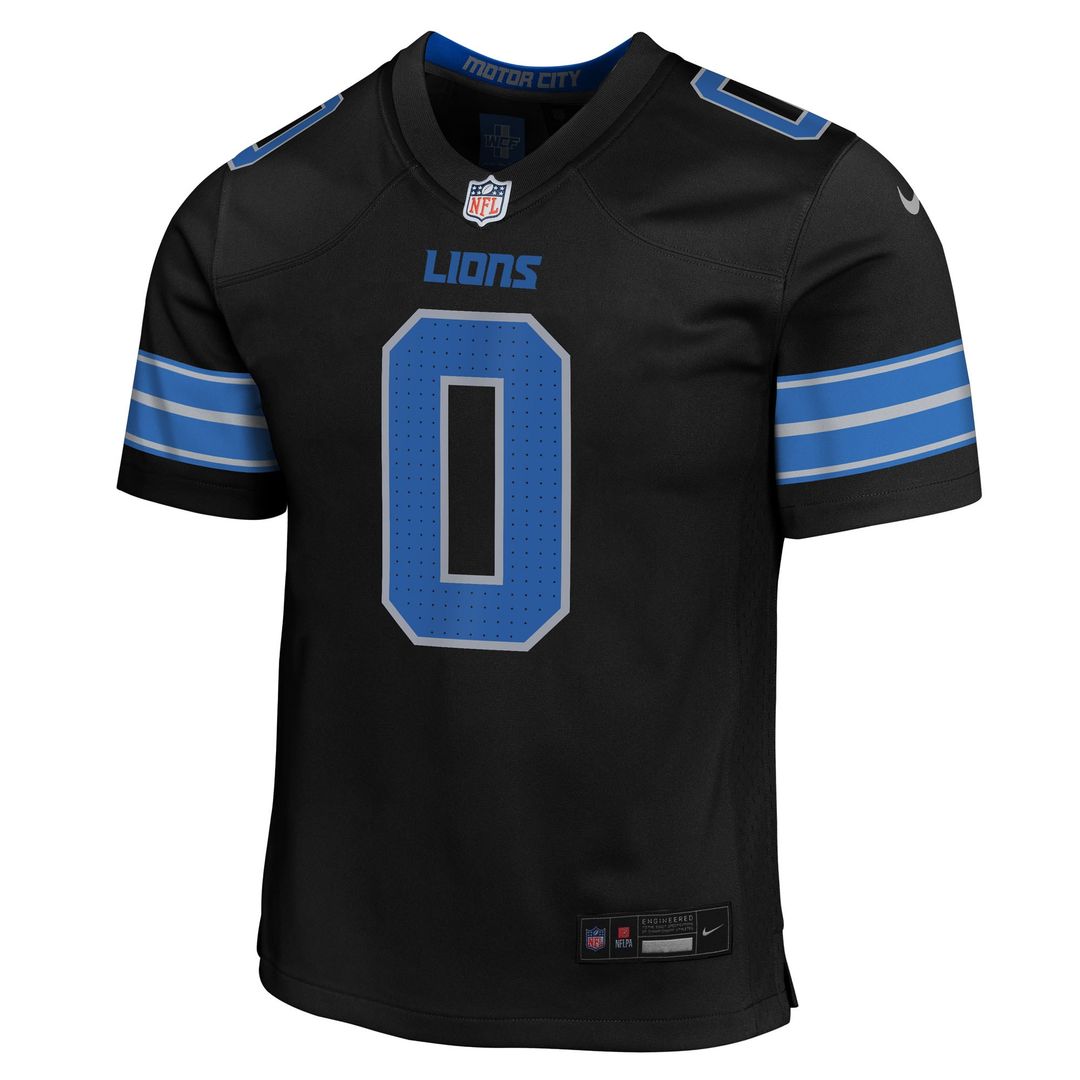 Jahmyr Gibbs Detroit Lions Nike Youth Game Jersey - Blue Official NFL Team Apparel Football Fan Gear