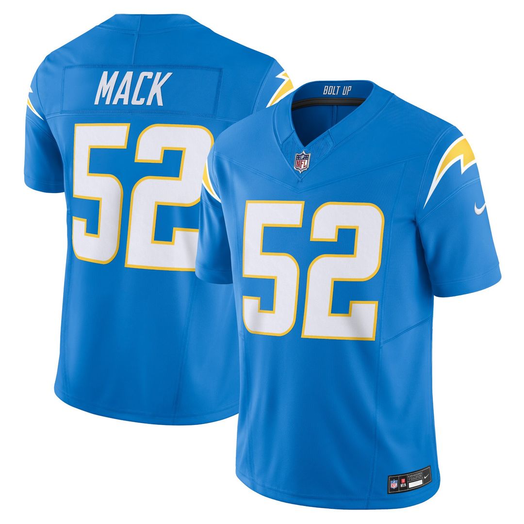 Khalil Mack Los Angeles Chargers Nike Vapor F.U.S.E. Limited Jersey - Powder Blue Official NFL Team Apparel Football Fan Gear