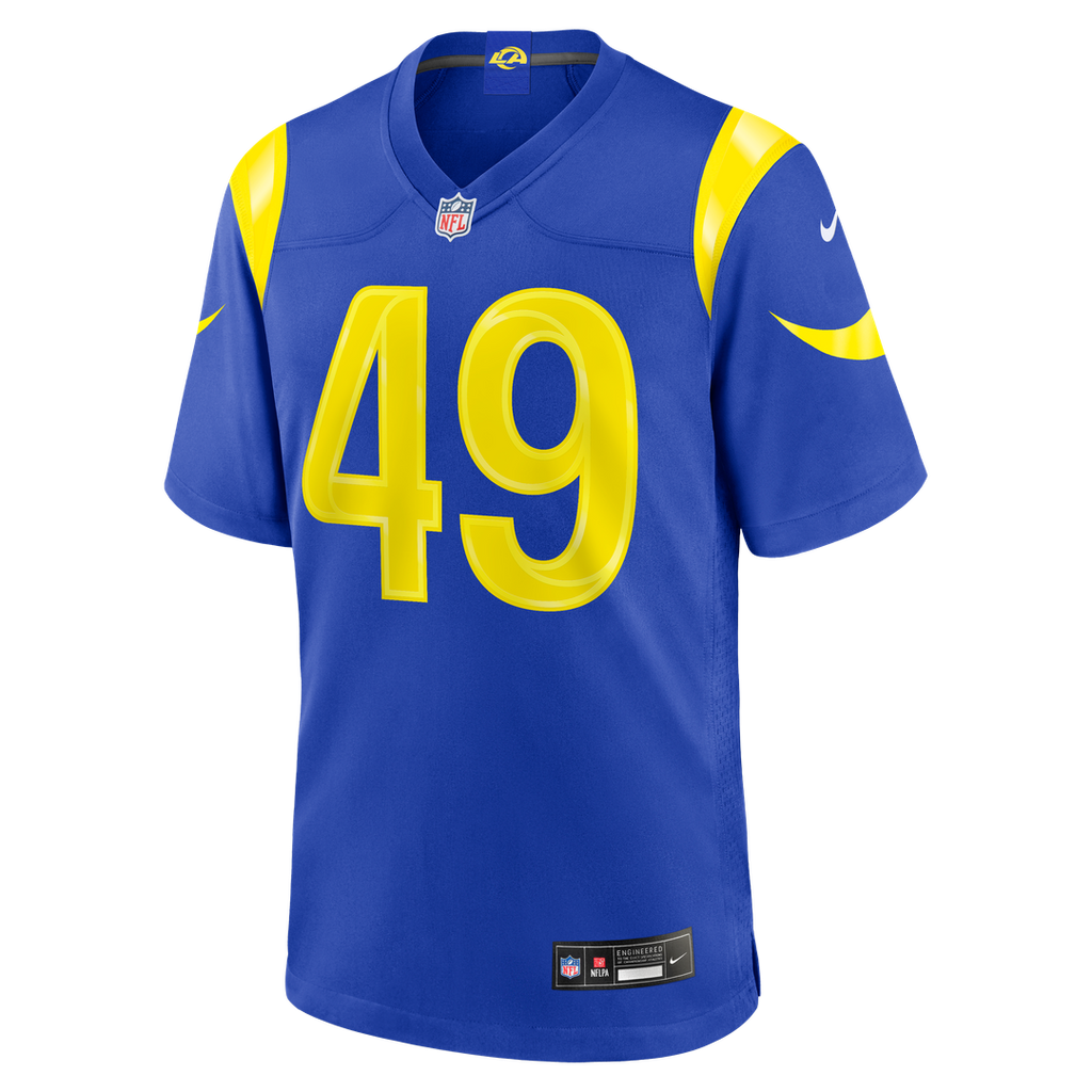 Joe Cardona Los Angeles Rams Nike Team Game Jersey - Royal Official NFL Team Apparel Football Fan Gear