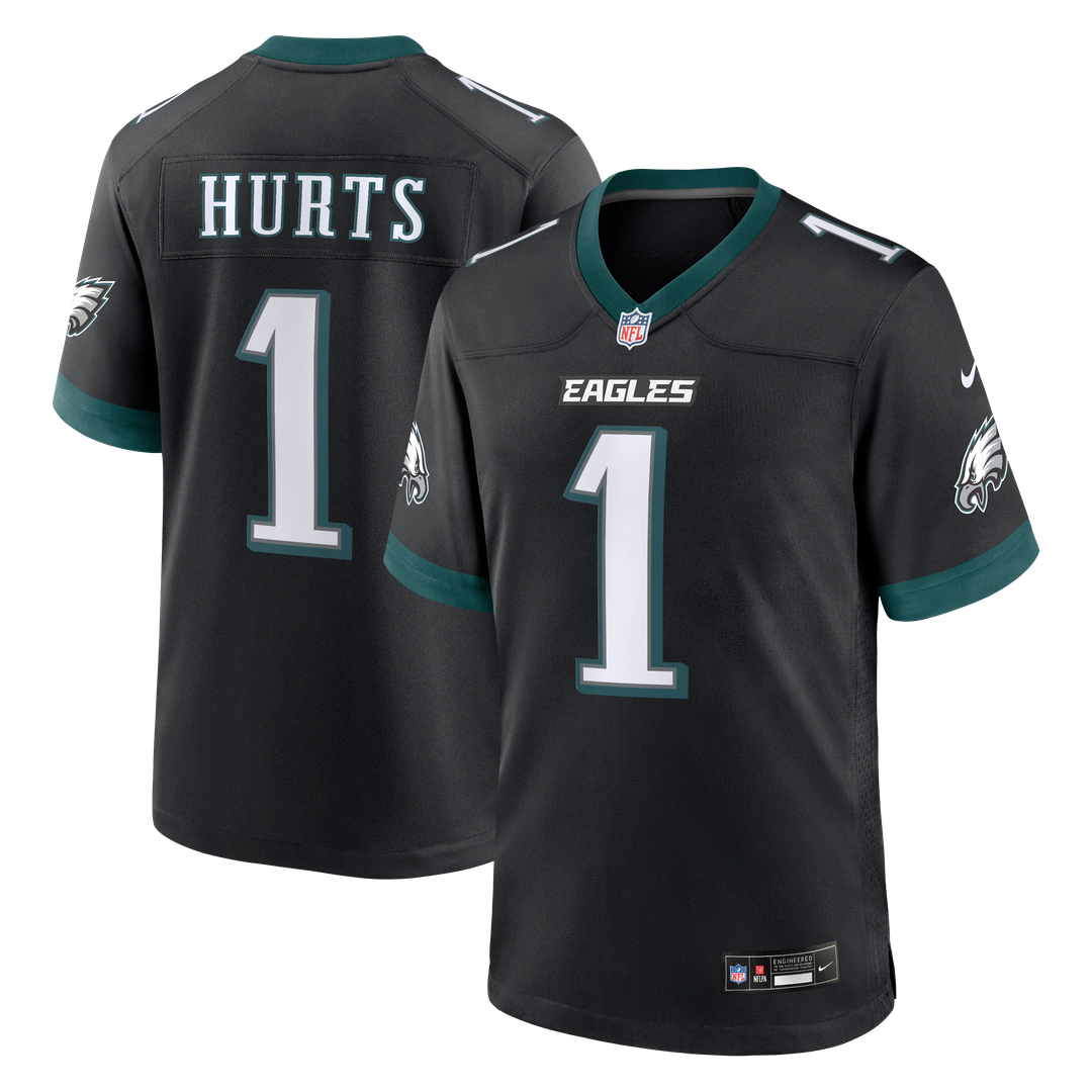 Jalen Hurts Philadelphia Eagles Nike Alternate Game Jersey - Black Official NFL Team Apparel Football Fan Gear