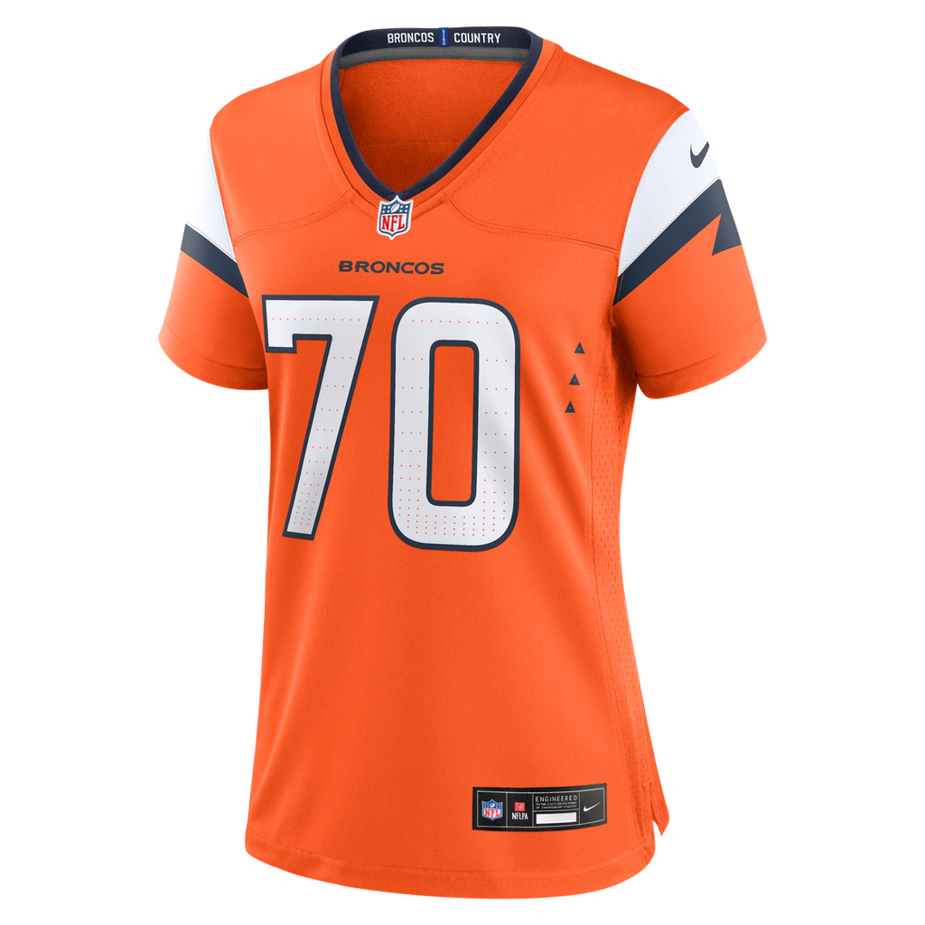 Marques Cox Denver Broncos Nike Women's Team Game Jersey - Orange Official NFL Team Apparel Football Fan Gear