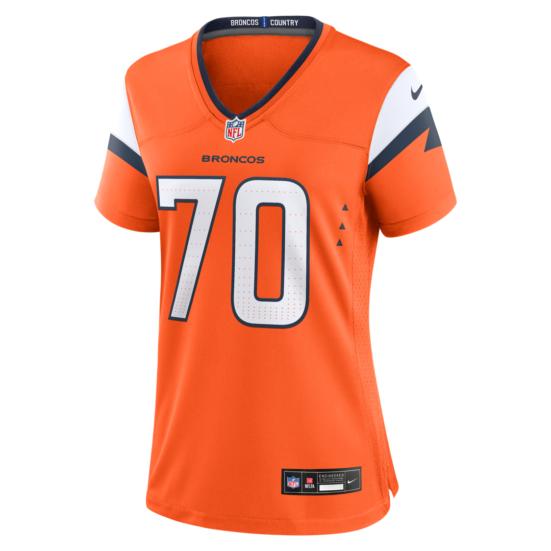 Marques Cox Denver Broncos Nike Women's Team Game Jersey - Orange Official NFL Team Apparel Football Fan Gear
