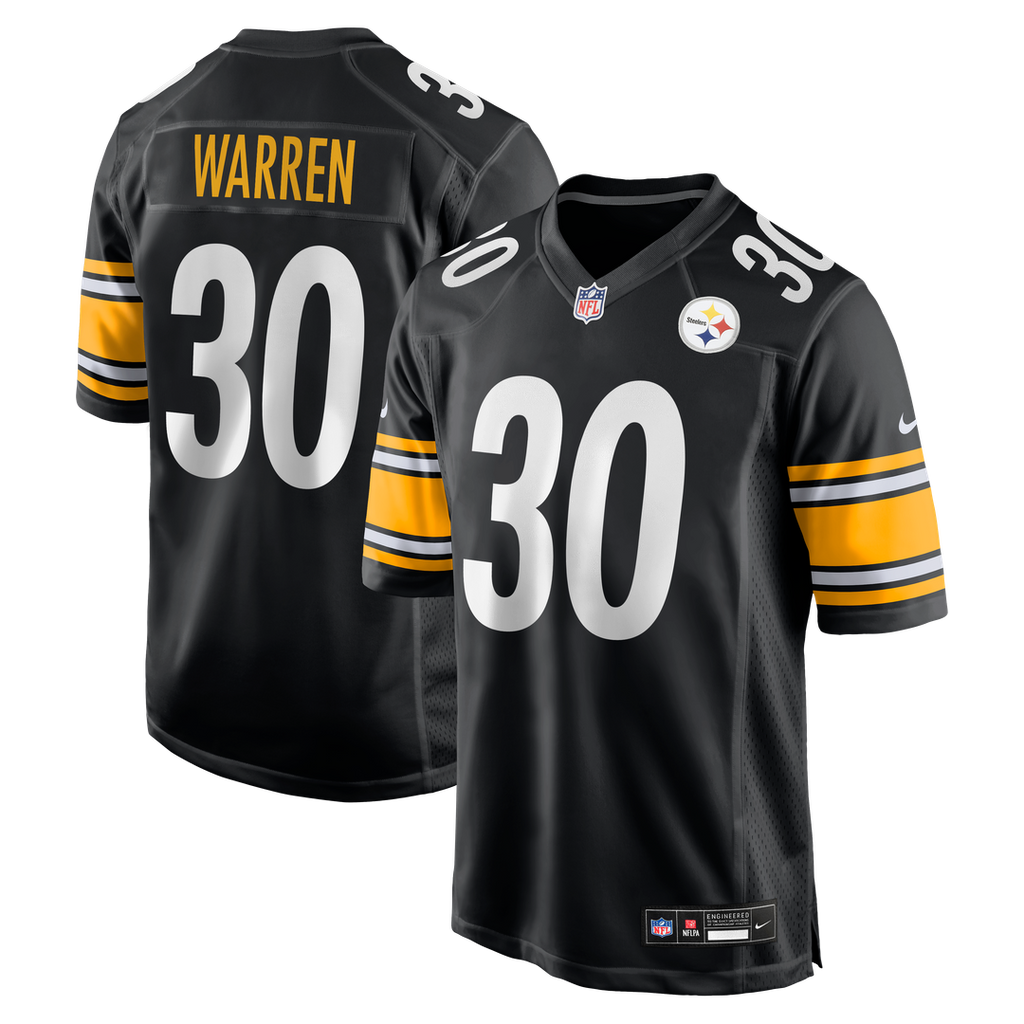 Jaylen Warren Pittsburgh Steelers Nike Game Player Jersey - Black Official NFL Team Apparel Football Fan Gear