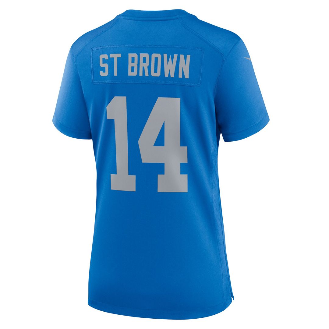 Amon-Ra St. Brown Detroit Lions Nike Women's Alternate Game Jersey - Blue Official NFL Team Apparel Football Fan Gear