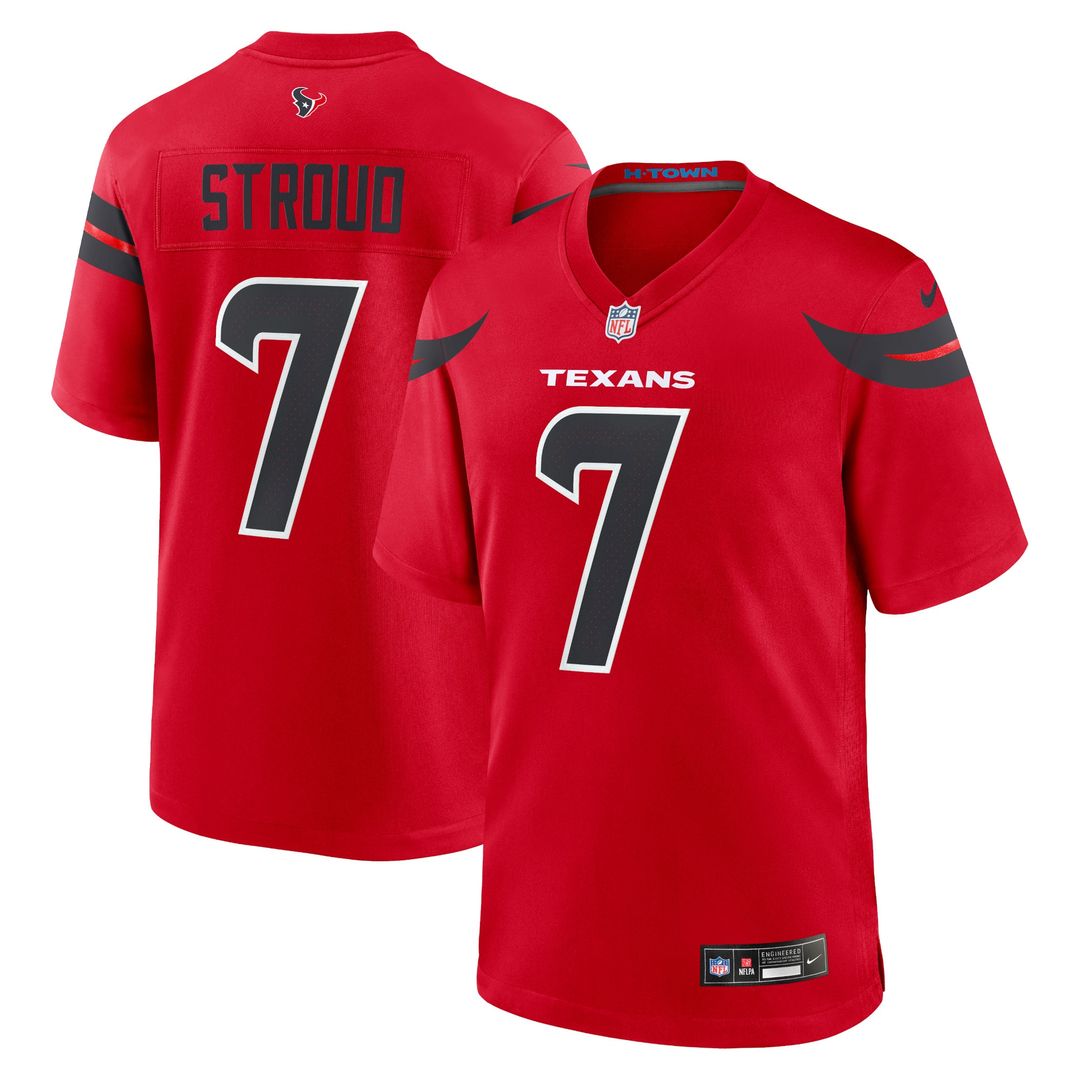C.J. Stroud Houston Texans Nike Alternate Game Jersey - Red Official NFL Team Apparel Football Fan Gear