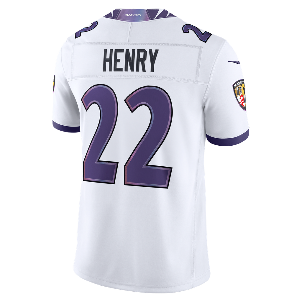 Derrick Henry Baltimore Ravens Nike Vapor F.U.S.E. Stitched Limited Jersey - White Official NFL Team Apparel Football Fan Gear
